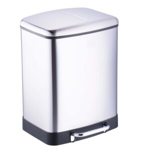 Kosz na śmieci z pedałem Dirt Devil 2 x 12l Srebrny