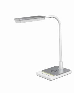 Lampka biurkowa LED ML3100 Porto z ładowarką indukcyjną 10W Biała