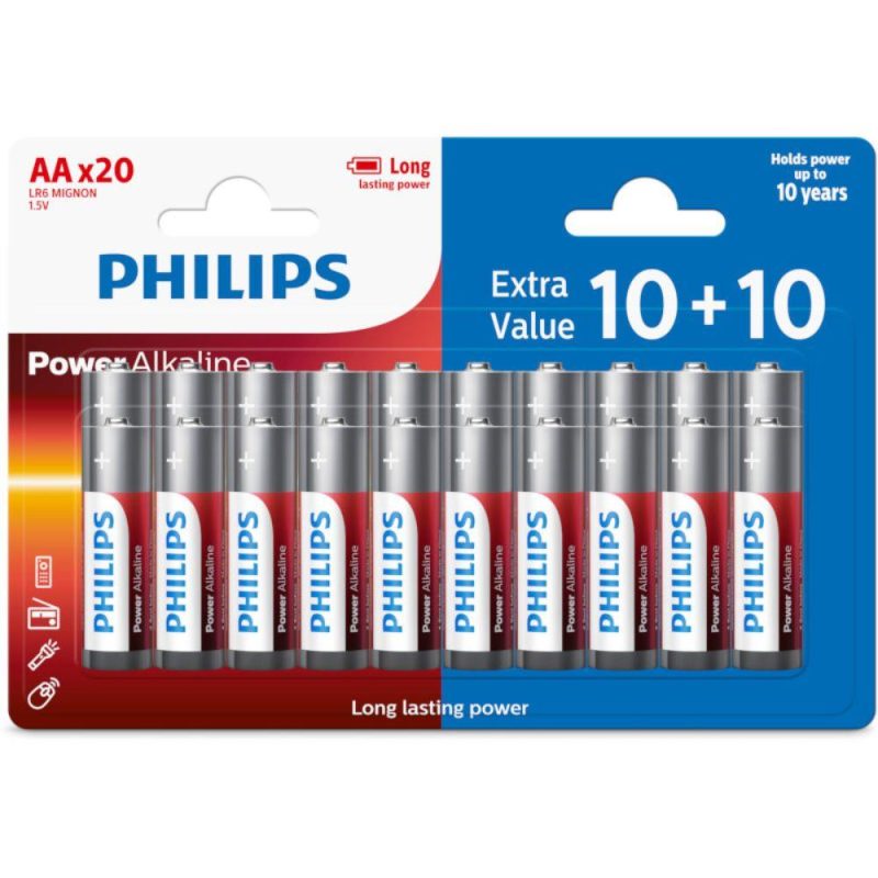 Bateria alkaliczna Philips Power Alkaline AA LR6 20 szt