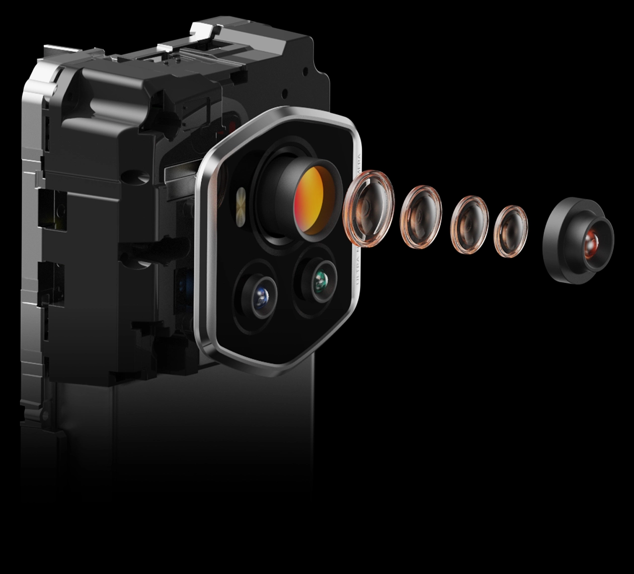 Przekrój aparatu tylnego telefonu Fossibot F107 Pro.