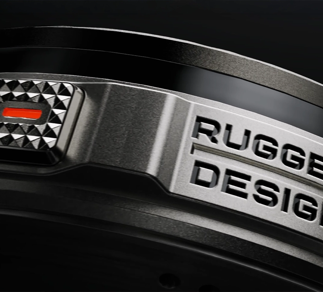 Zbliżenie na bok bezela smartwatcha Kospet Tank T4