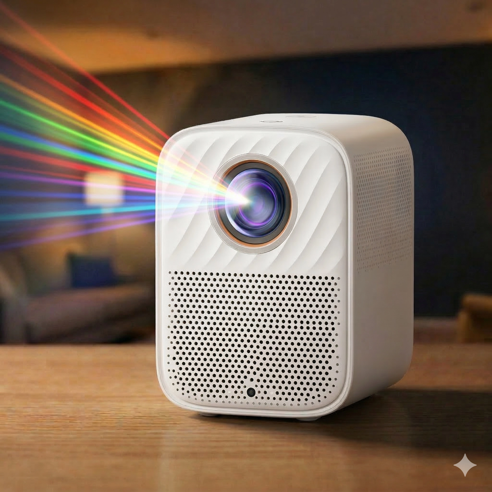 Projektor 100S wyświetlający obraz.