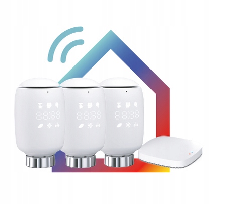 ZESTAW SMART HOME BRAMKA ZIGBEE + 3 x GŁOWICA ZIGBEE
