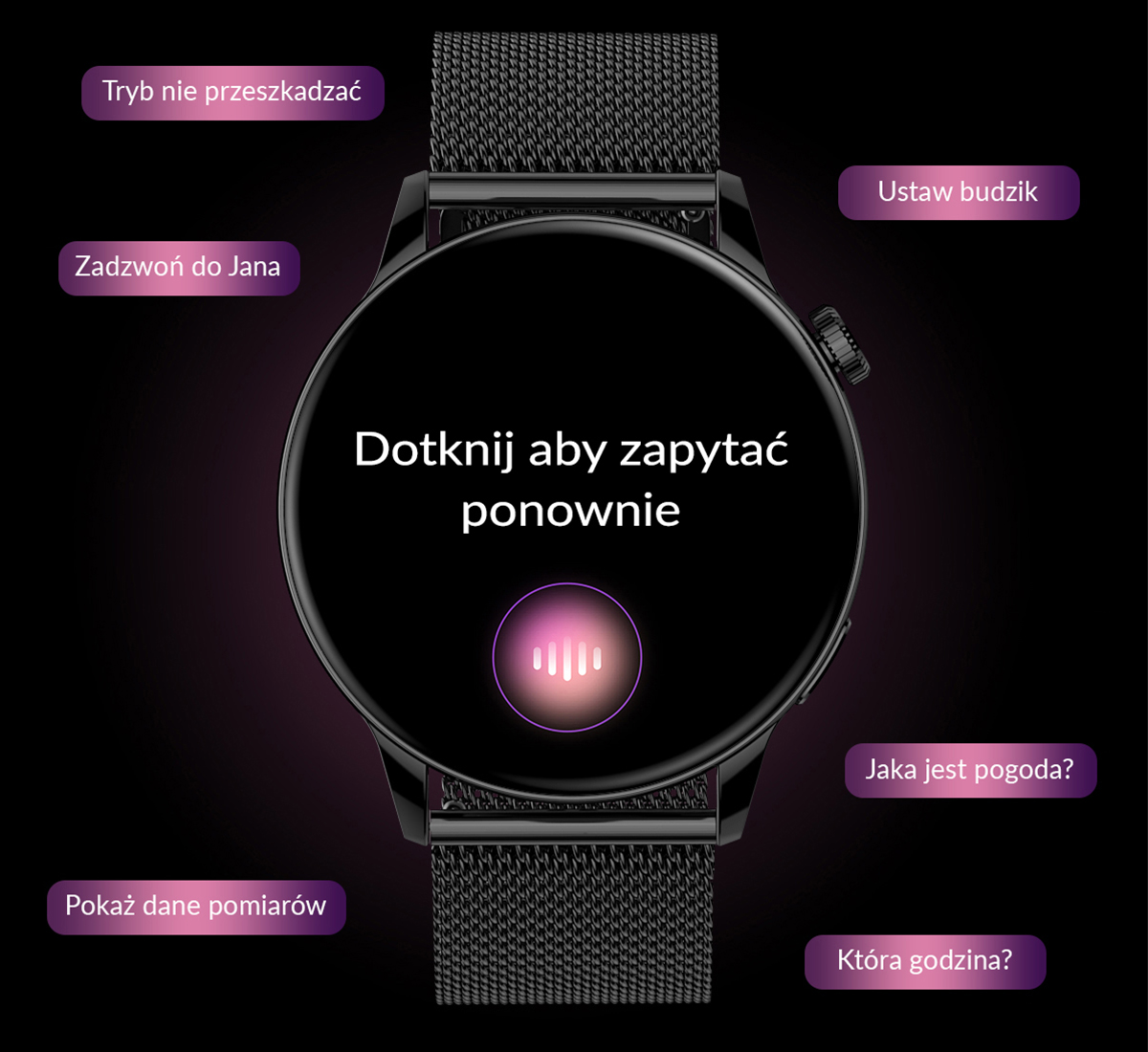 Smartwatch FW58 Vanad Pro Czarny