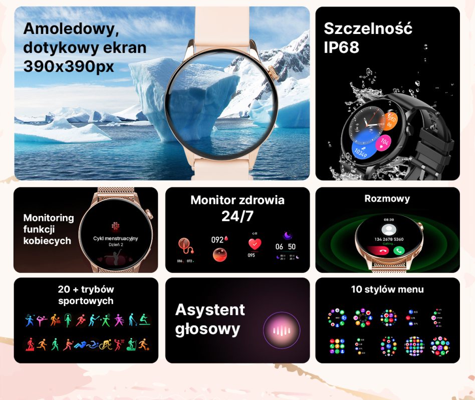 Smartwatch FW58 Vanad Pro Czarny