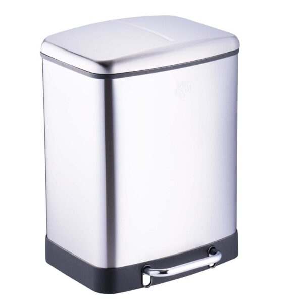 Kosz na śmieci z pedałem Dirt Devil 2 x 12l Srebrny