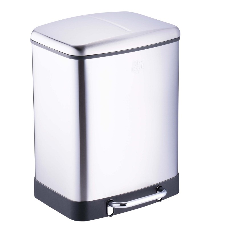 Kosz na śmieci z pedałem Dirt Devil 2 x 12l Srebrny