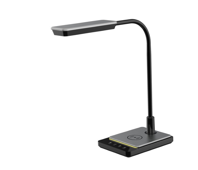 Lampka biurkowa LED ML3100 Porto z ładowarką indukcyjną 10W Czarna Lampka biurkowa LED ML3100 Porto z ładowarką indukcyjną 10W Czarna