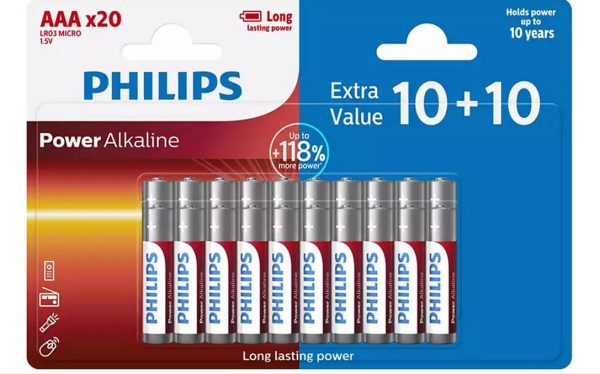 Bateria alkaliczna Philips Power Alkaline AA LR6 20 szt