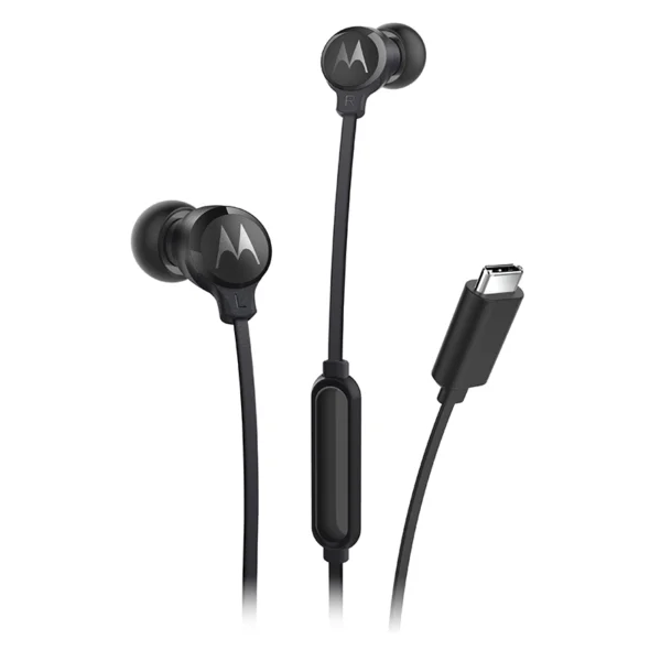 Słuchawki douszne z mikrofonem Motorola EARBUDS 3C-S Czarne USB-C